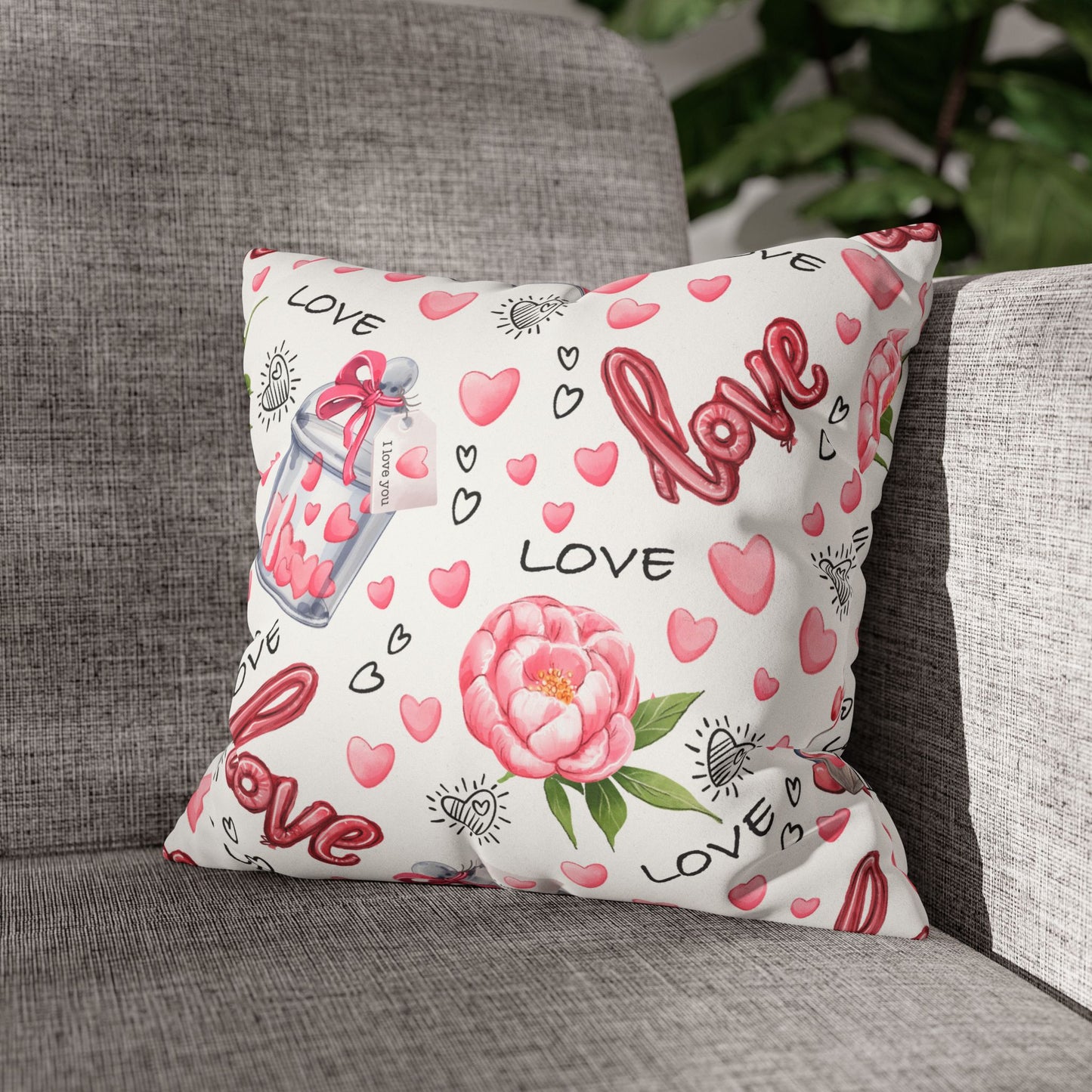 Faux Suede Square Pillowcase