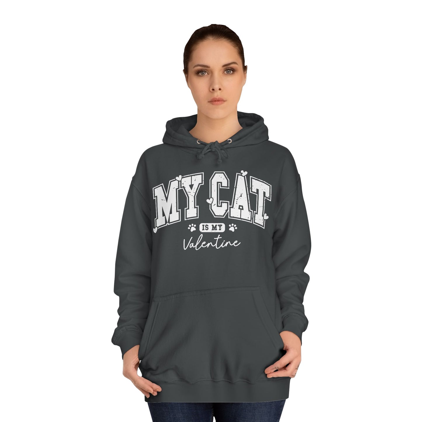 My cat is my valentine Unisex hoodie