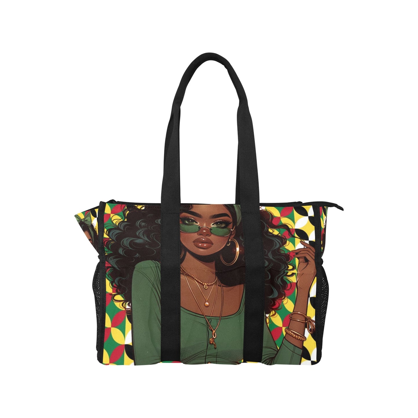 Black Girl Green Magic Work Tote Bag