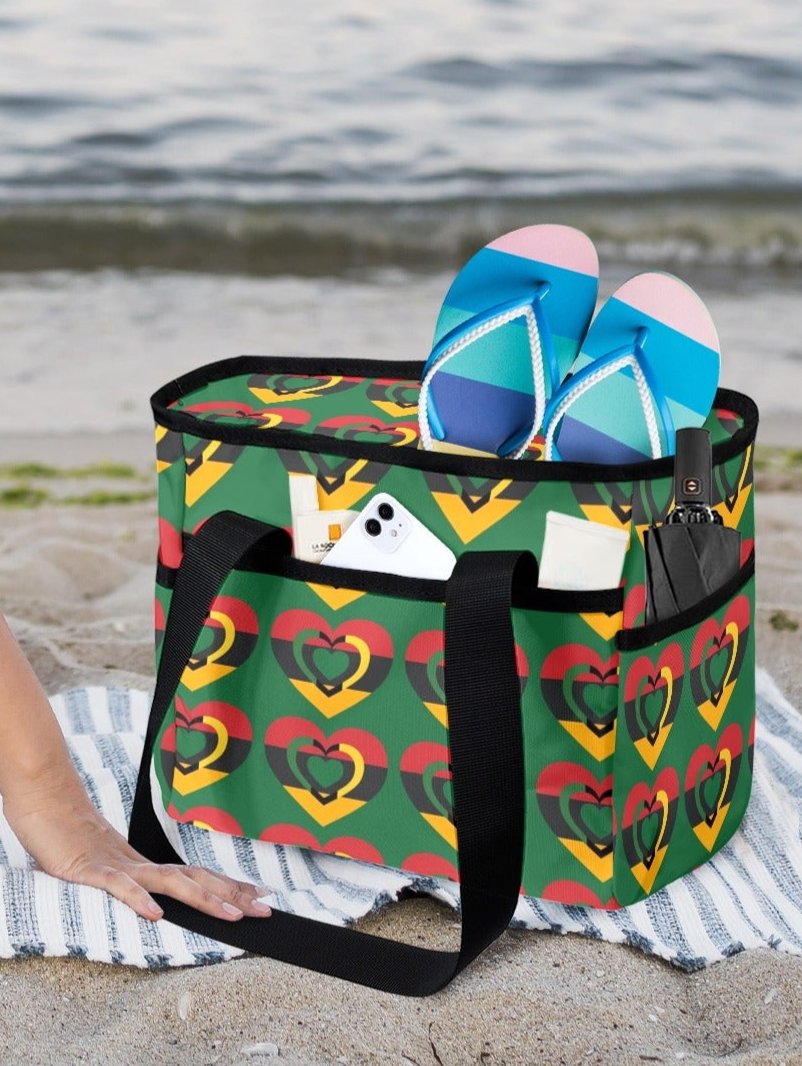 African Print Large Capacity Tote Bag