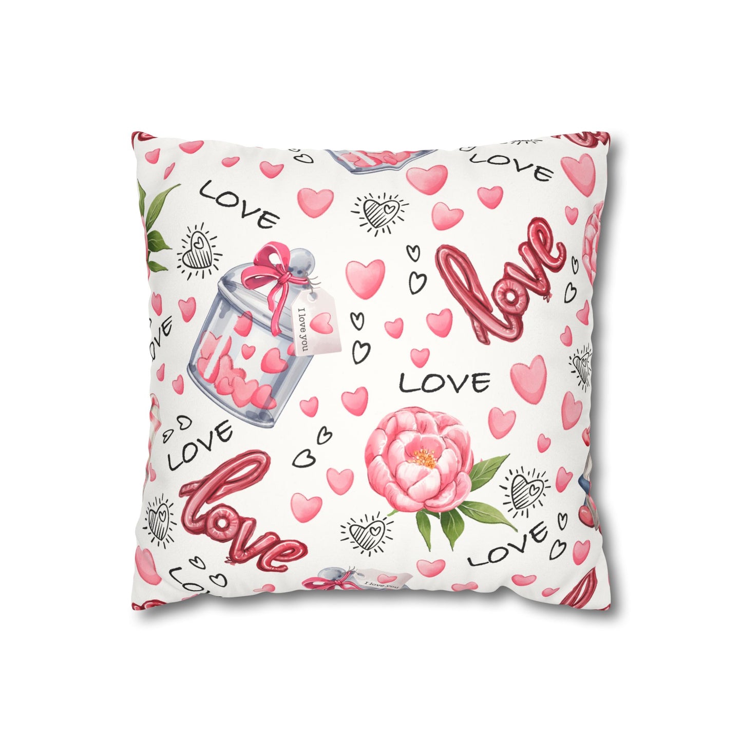 Faux Suede Square Pillowcase