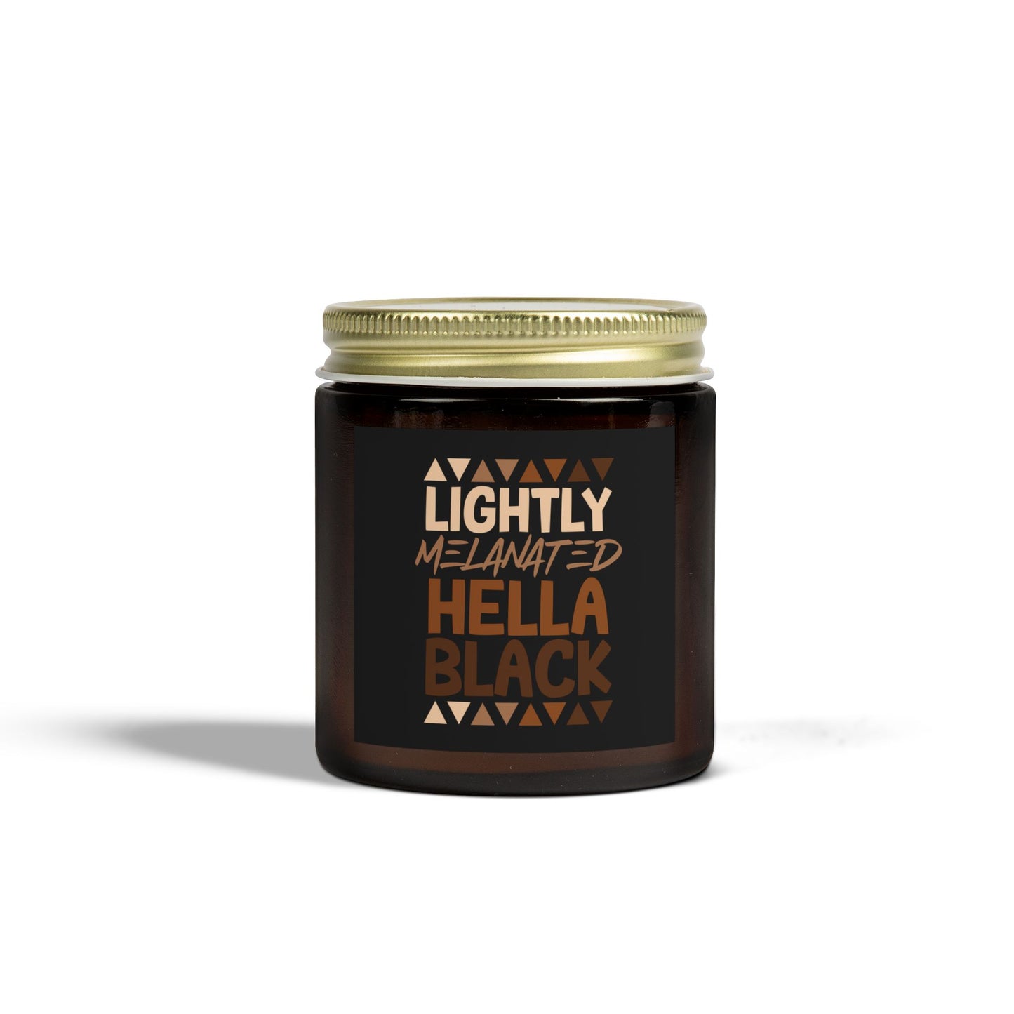 Lightly Melanated Hella Black Scented Candles, Coconut Apricot Wax (4oz)