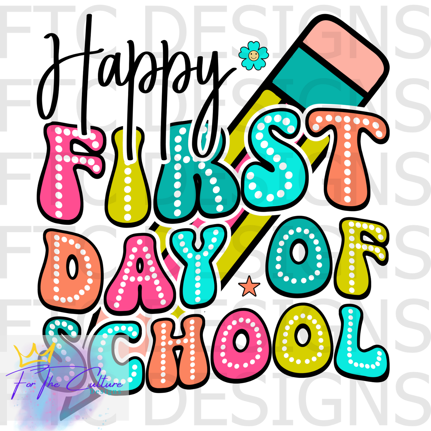 Happy First Day of School "Faux" Bleached shirt