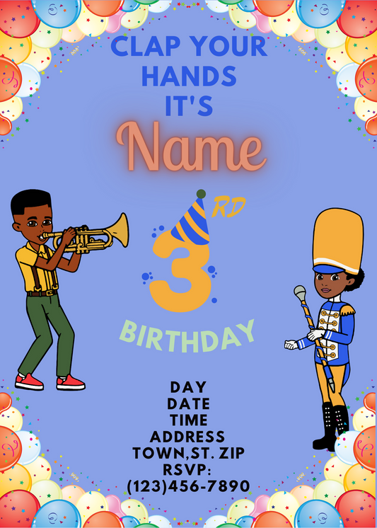 "Clap Your Hands" Birthday Invitations