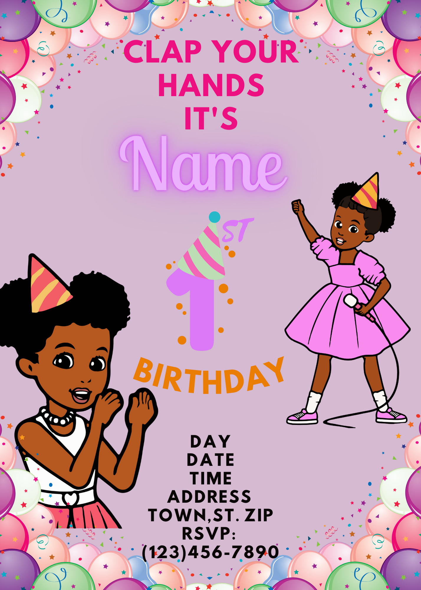 "Clap Your Hands" Birthday Invitations