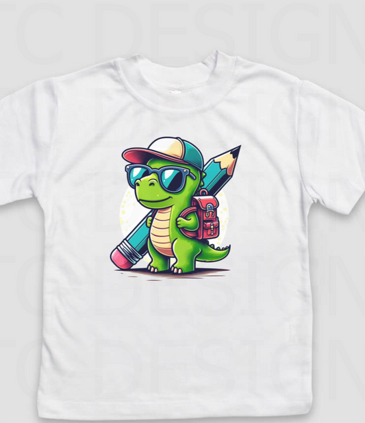 Dino Backpack Back to School Kids Shirt