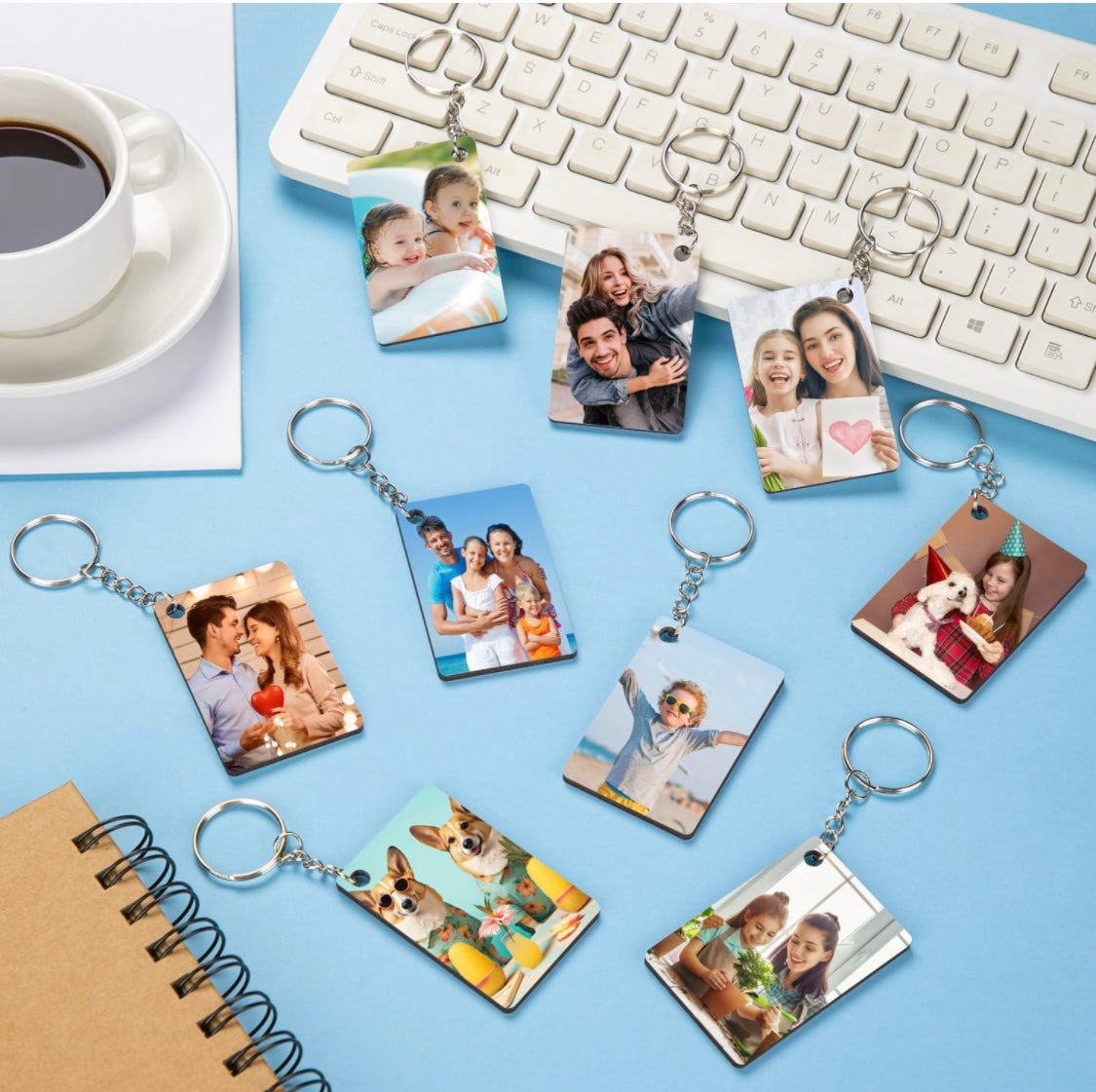 Square keychains