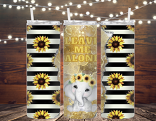 Load image into Gallery viewer, Sunflower and Elephant 20oz tumbler
