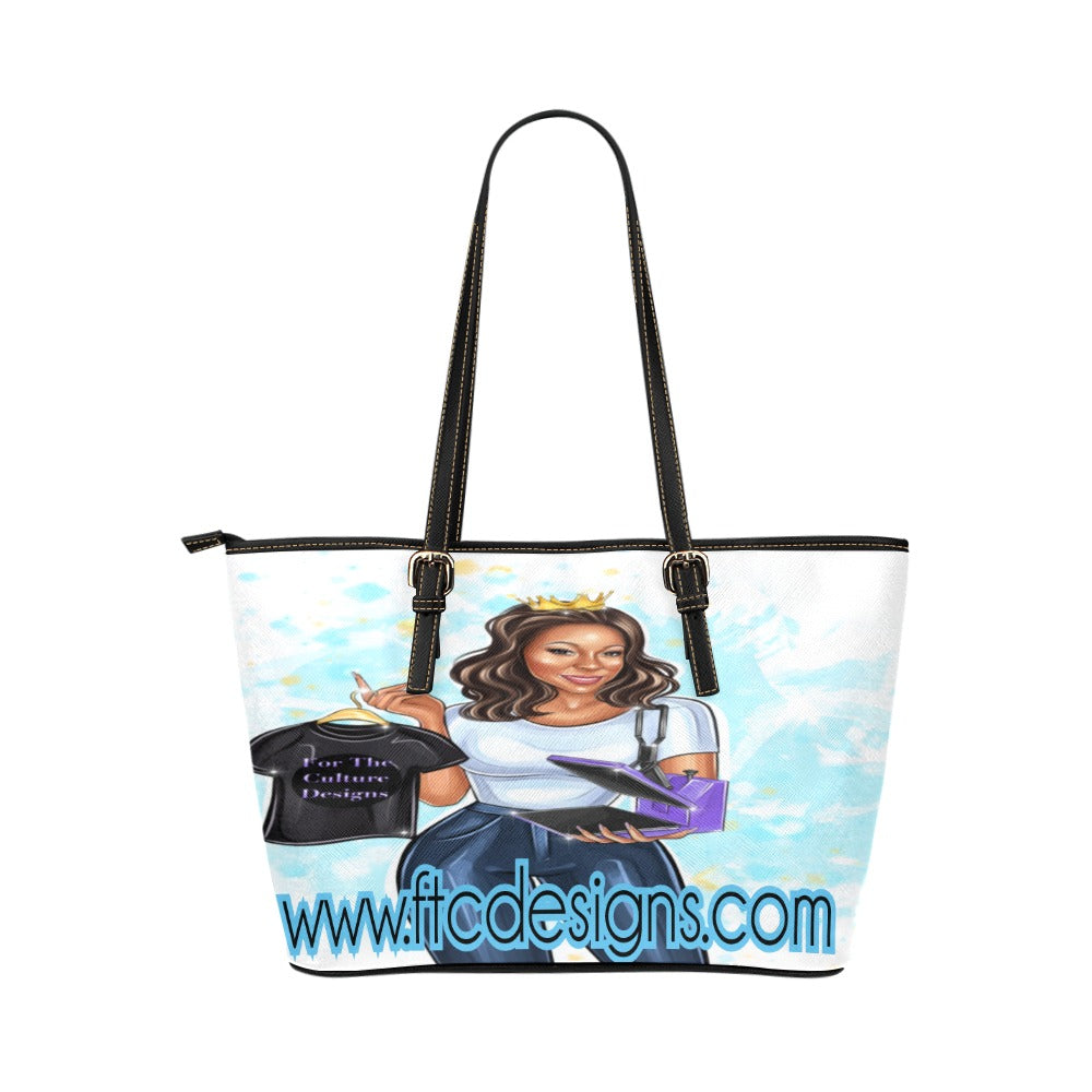Custom Leather Tote Bag/Large (Model 1651)