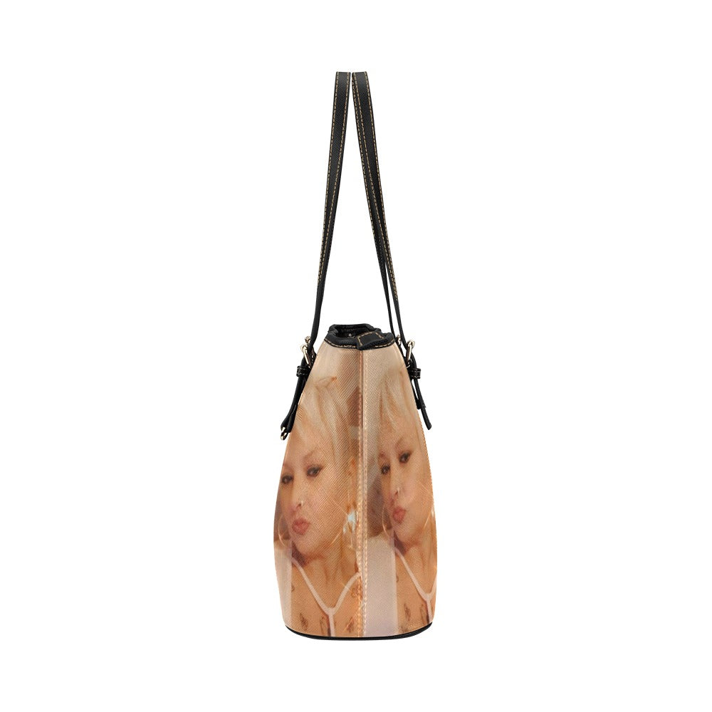 Custom Leather Tote Bag/Large (Model 1651)