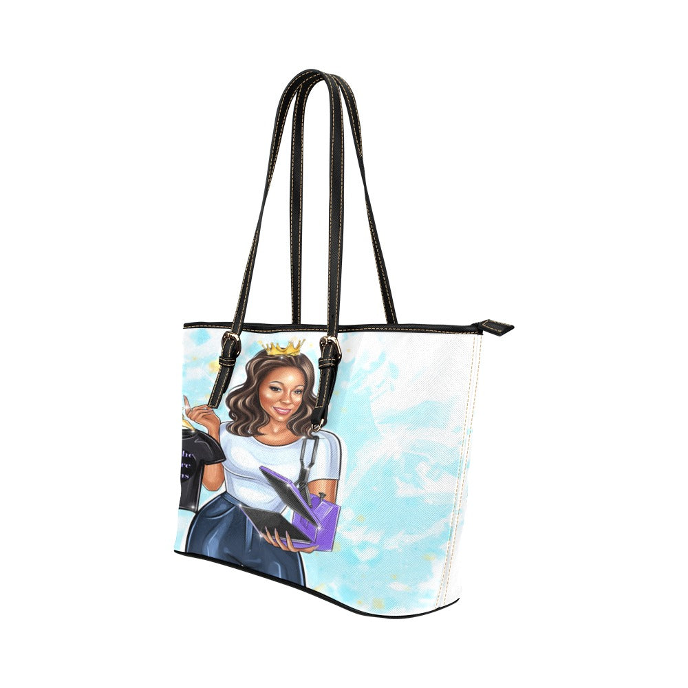 Custom Leather Tote Bag/Large (Model 1651)