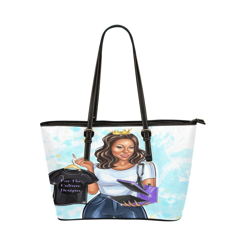 Custom Leather Tote Bag/Large (Model 1651)