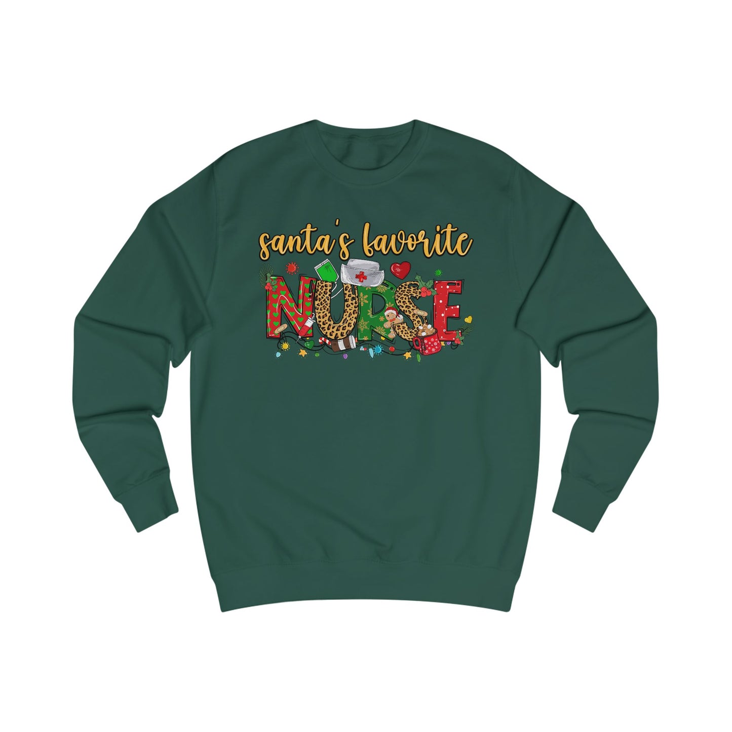 Christmas Nurse Sweatshirt: Unisex, Heavy Blend, Santa's Favorite Nurse Design