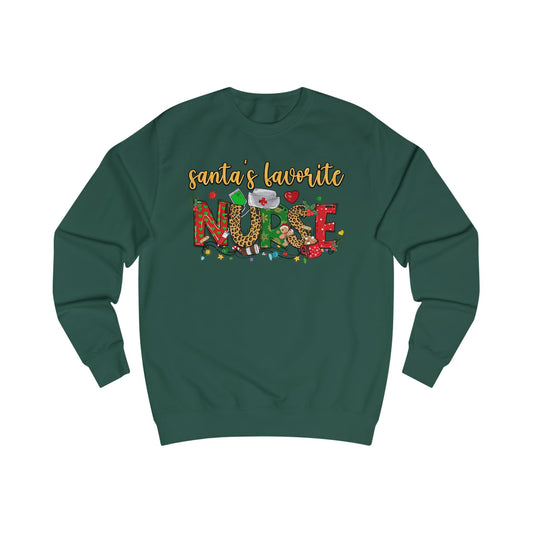 Christmas Nurse Sweatshirt: Unisex, Heavy Blend, Santa's Favorite Nurse Design