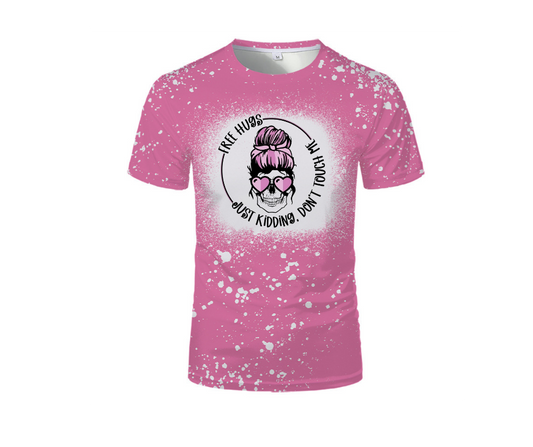 Free Hugs- Faux Bleached T-Shirt