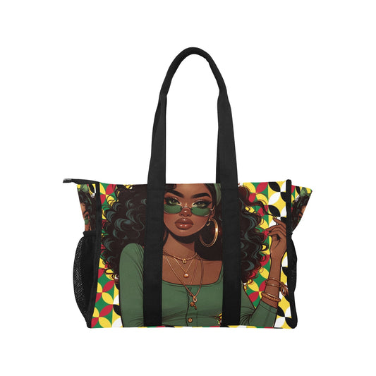Black Girl Green Magic Work Tote Bag