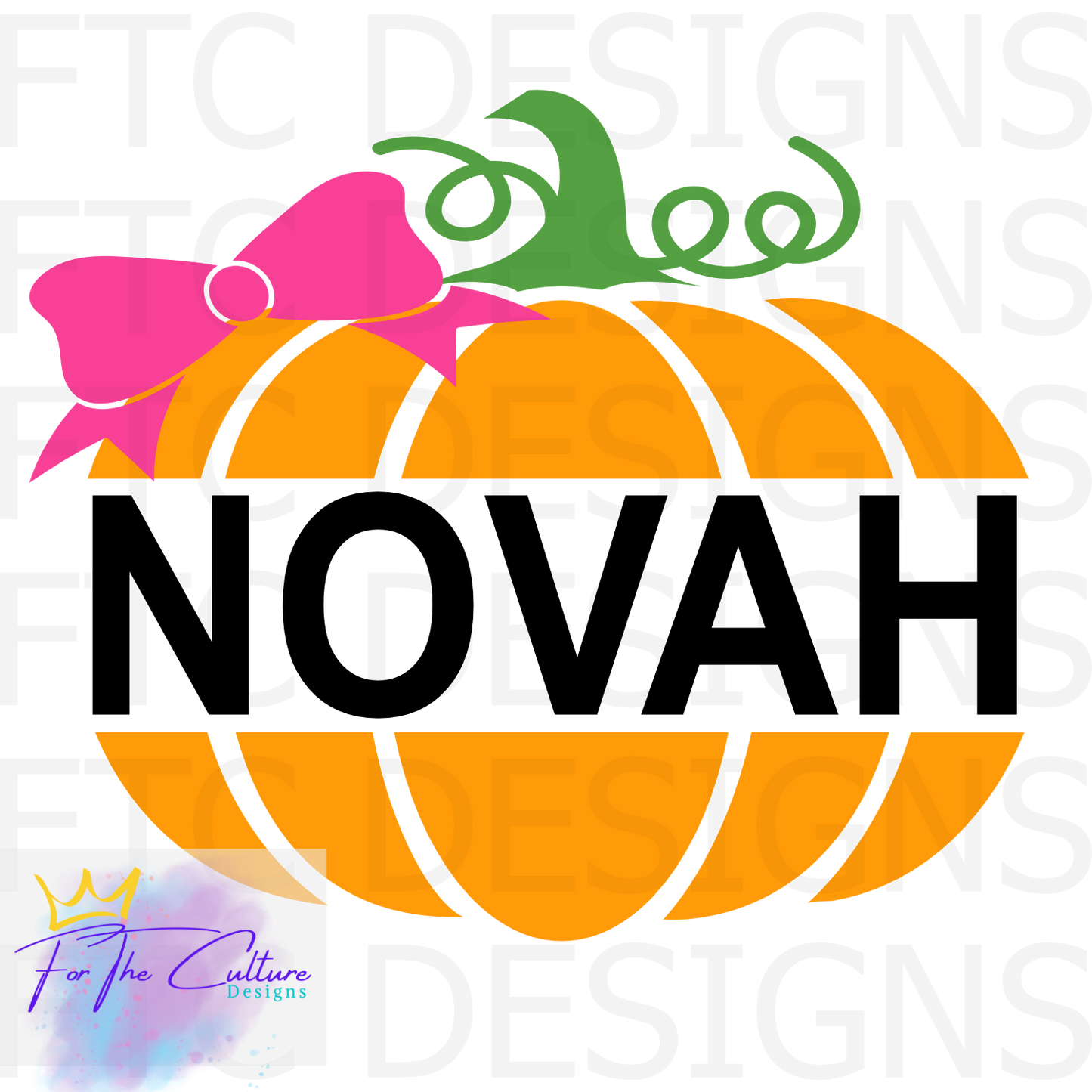 Little Girls Pumpkin- Custom Name