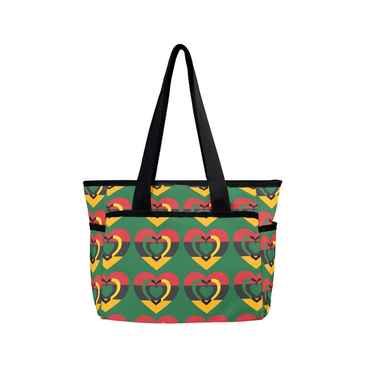 African Print Large Capacity Tote Bag