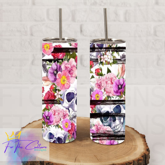 Skulls and Flowers 20oz Tumbler